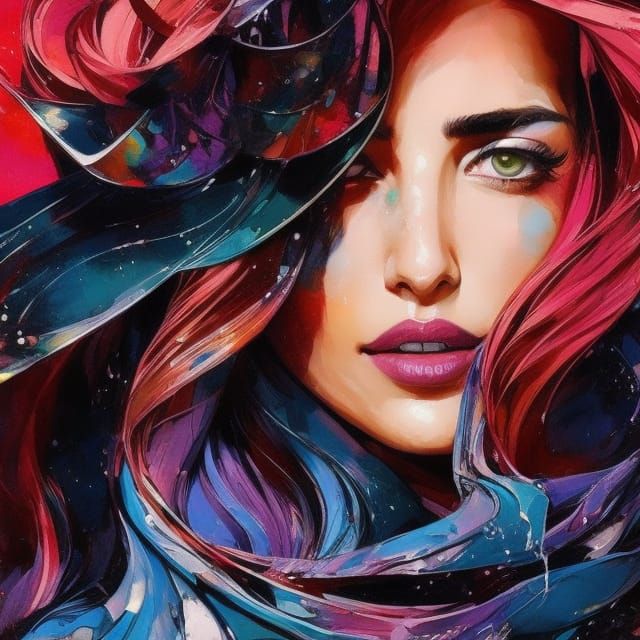 Hooded Ana de Armas Portrait in Borderlands Style