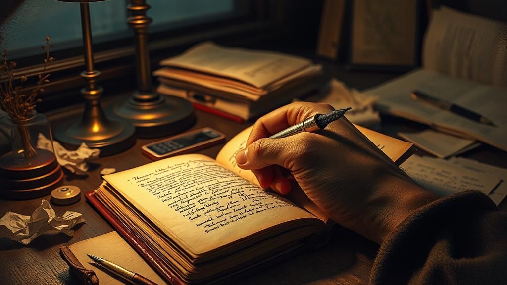 Hand Writes in Notebook in Expressive Style