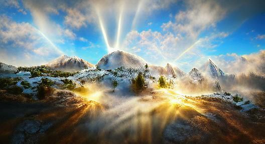 Tranquil Snowscape: A Winter's Dream