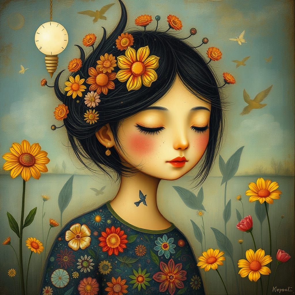 Surreal Cosmic Emoji in Dreamlike Liminal World