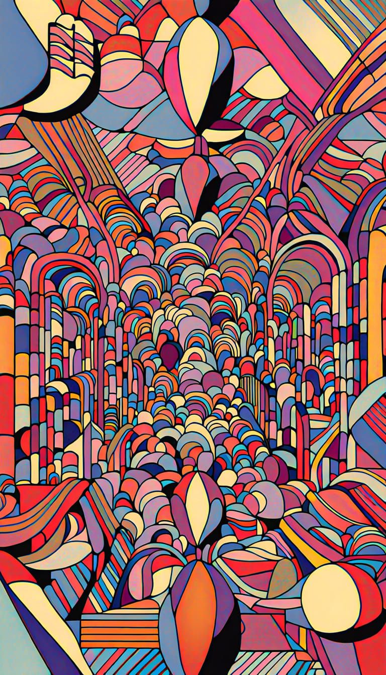 Optical Art Geometry Inspired by M.C. Escher