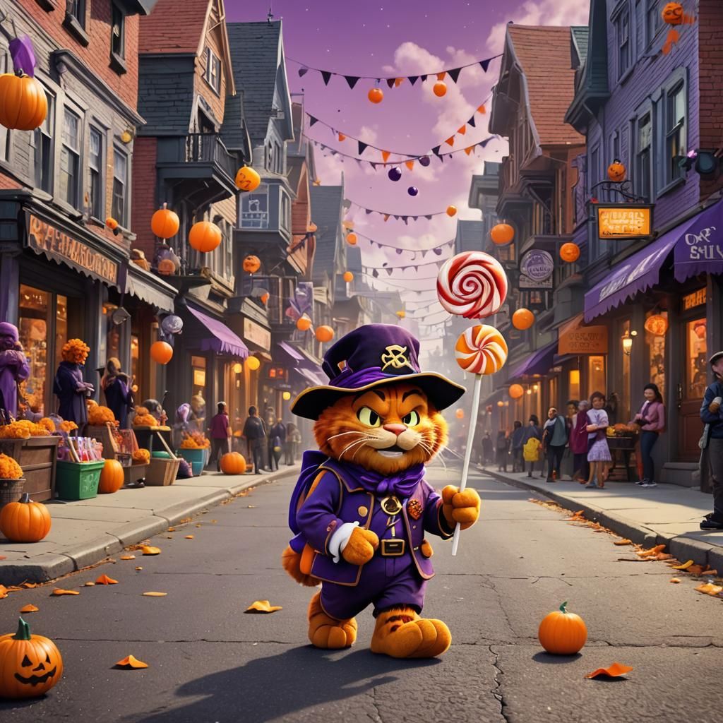 Garfield's Halloween Adventure: Pirate Costume and Candy