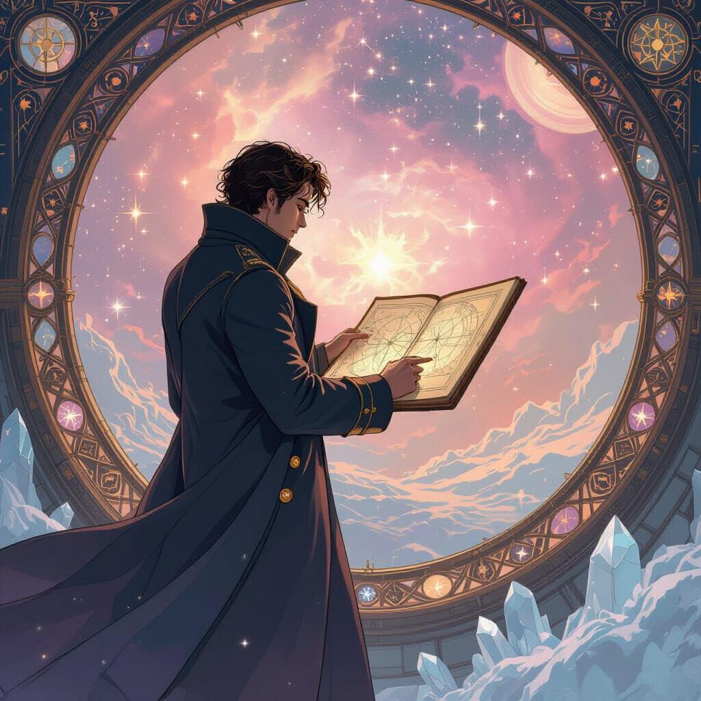 Celestial Cartographer Charts Nebula Amidst Saturn's Rings