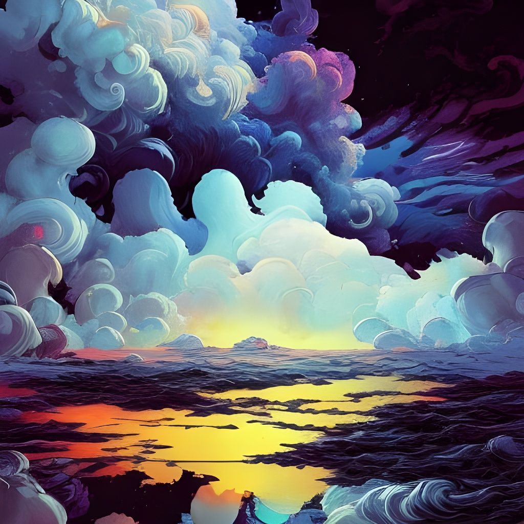 Clouds flooding heaven