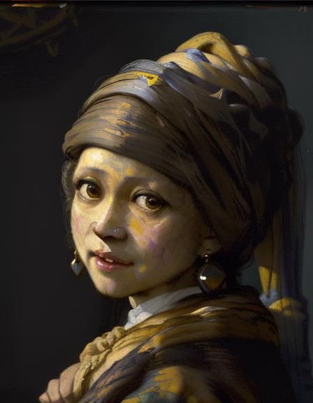 Expressive Portrait Painting with Iroquois Haircut