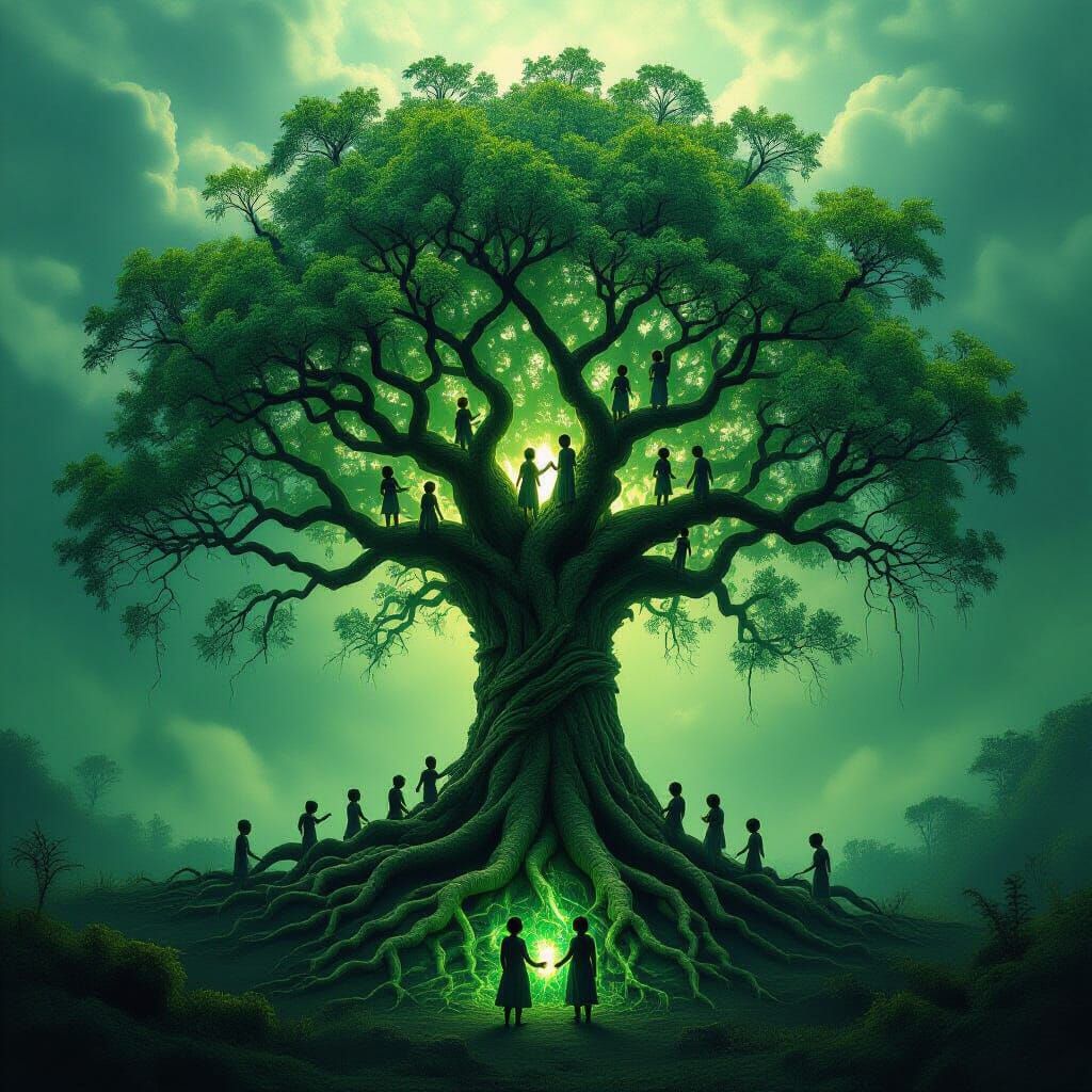 Surreal Tree of Life and Death: Biomechanical Art