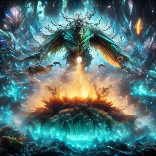 Majestic Dragon Guarding Gold Hoard in Cavern