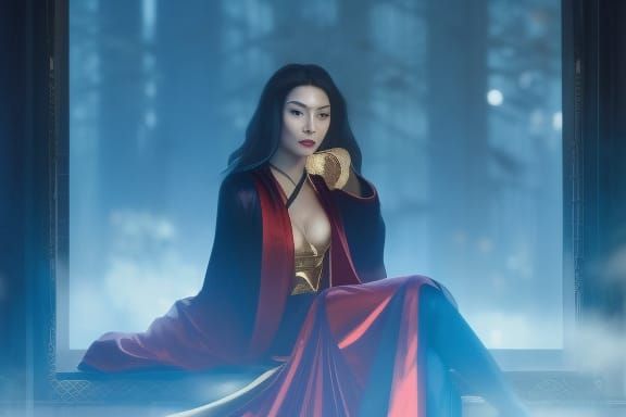Princess Azula in Red and Gold Robe
