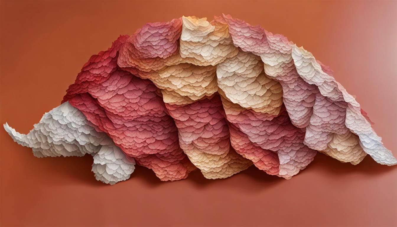 Realistic Tissue Paper Armadillo Collage