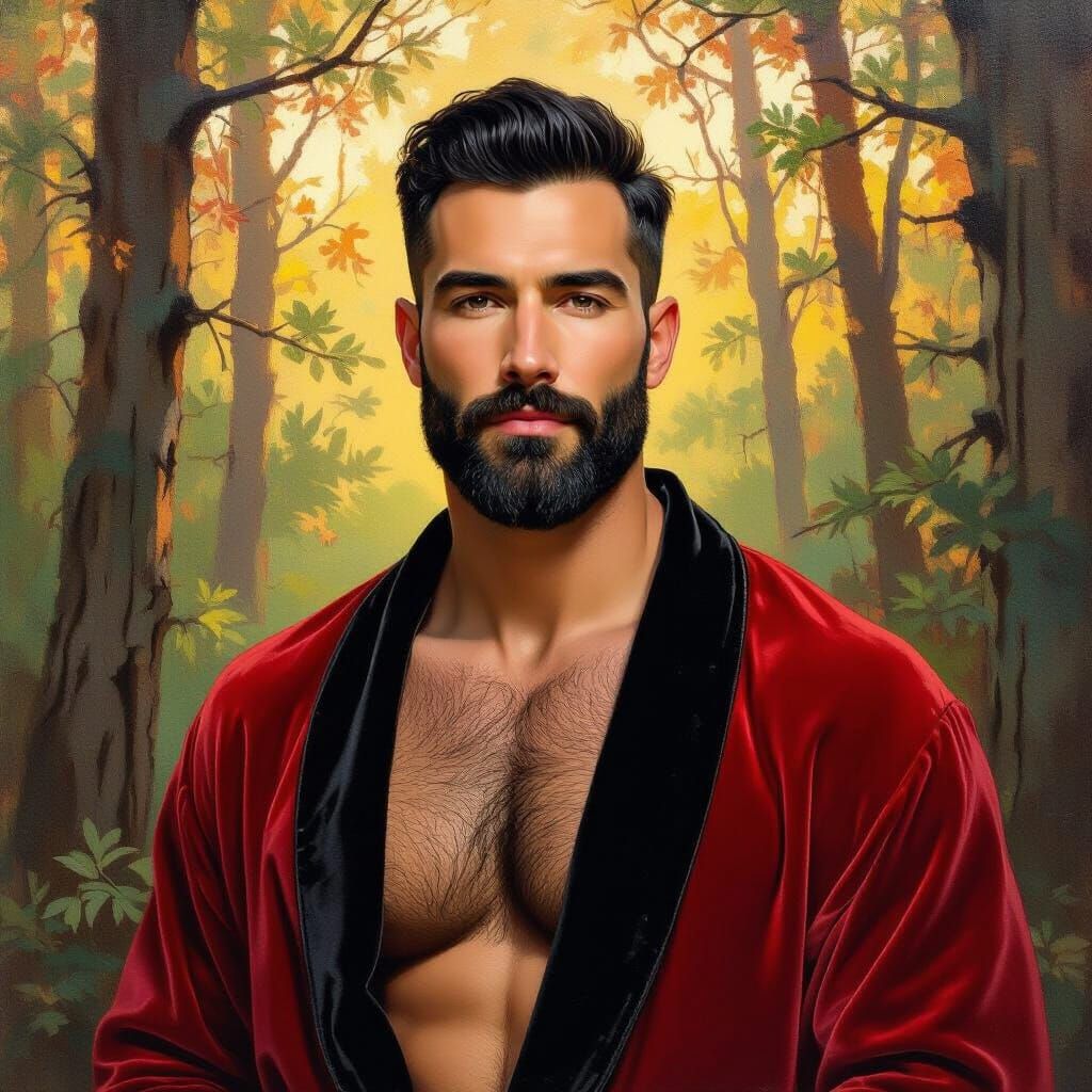 Portrait of a Man in Oil Painting Style