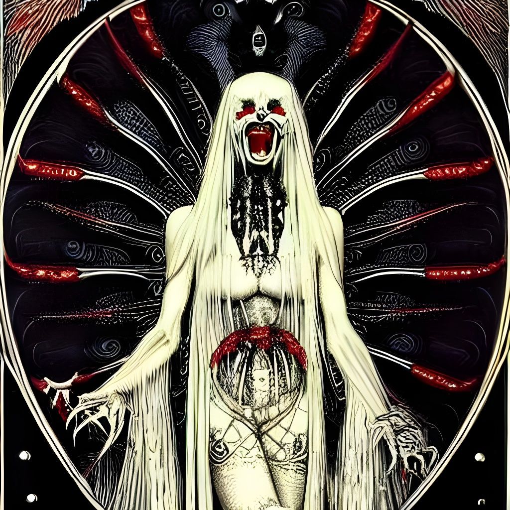 Terrifying Pazuzu in Surreal Horror Style