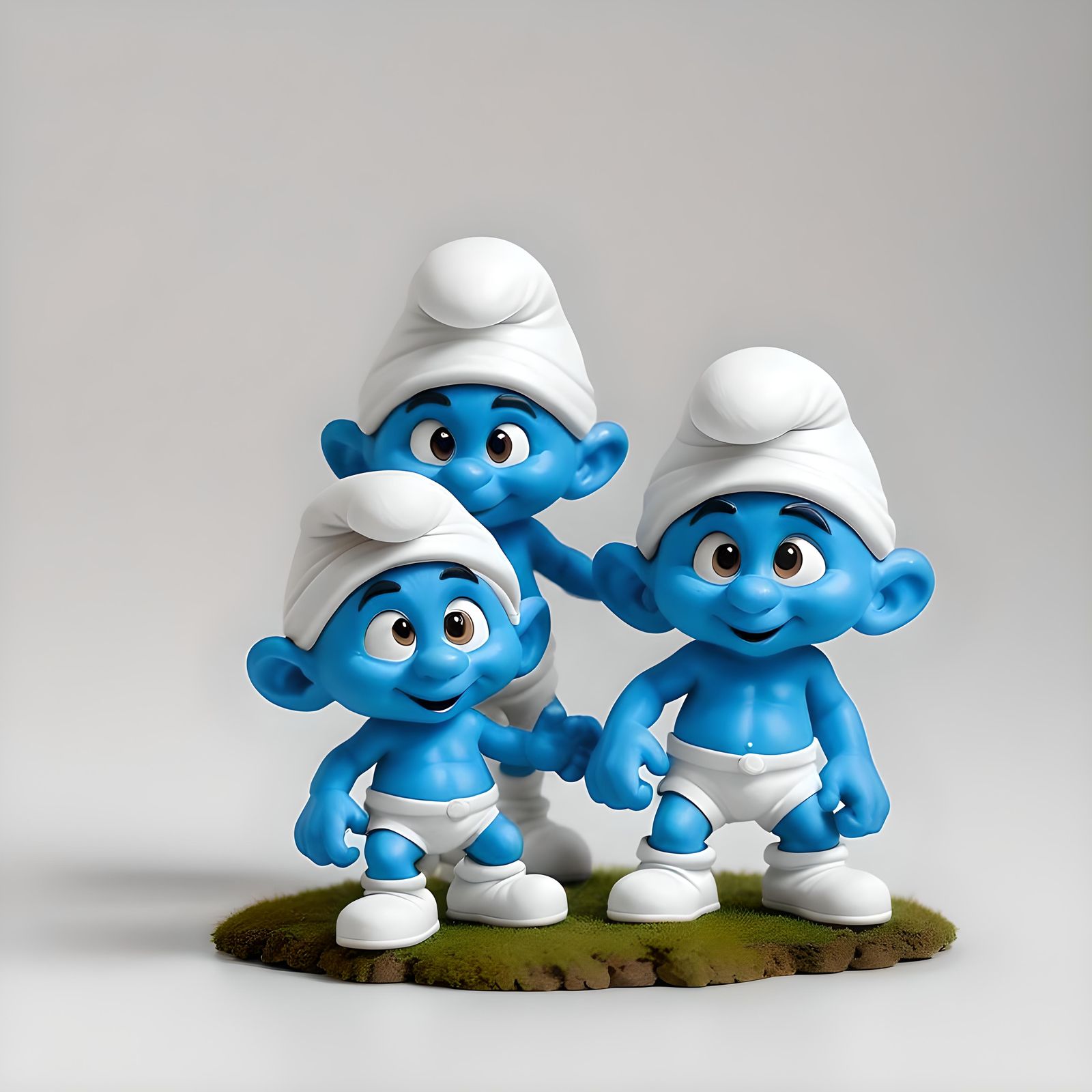 Hyper-Realistic Smurf Figurines in 4K