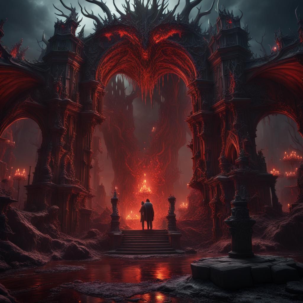 Demonic Heartbreak: Detailed Matte Painting