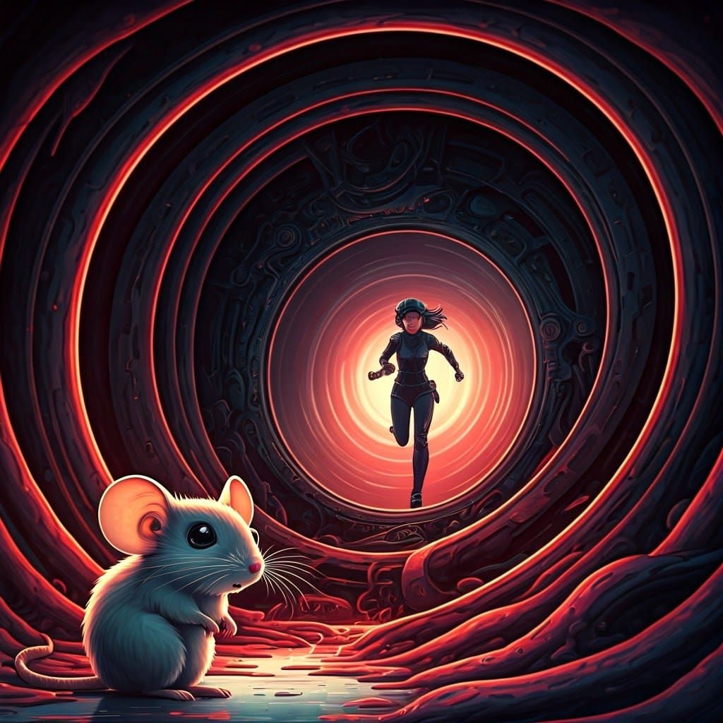 A Rodent-Like Creature Stares in Awe at a Spinning Machine i...