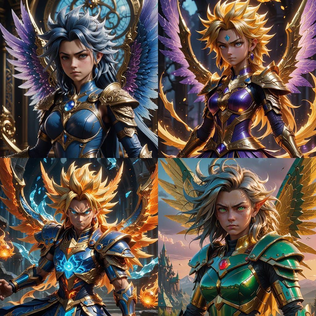 Ethereal Super Saiyan Princess in Vibrant Yu-Gi-Oh Card Art