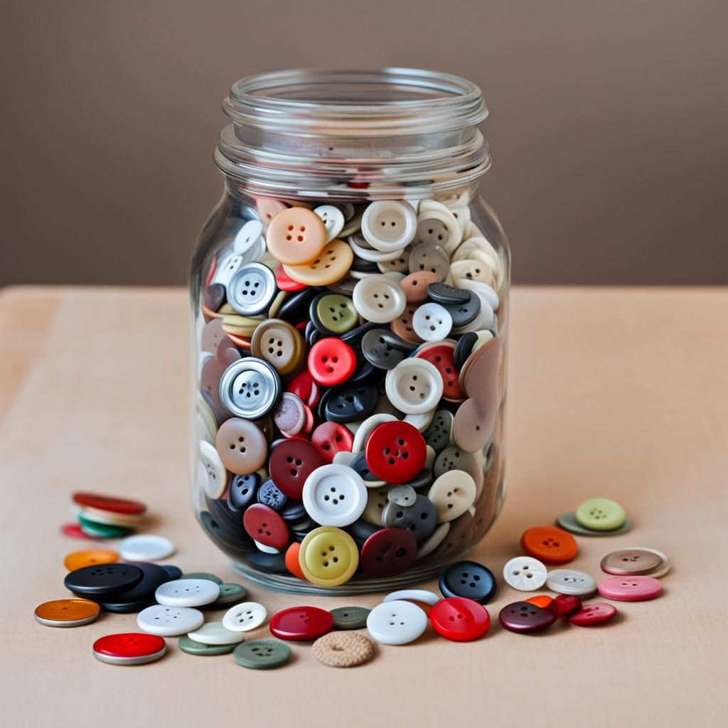 Jar Full of Word Buttons