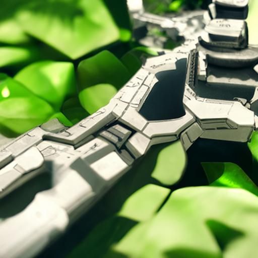 Futuristic Ruby City on Jungle Planet