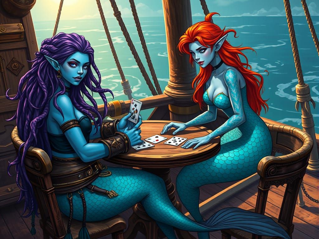 Mermaids in Epic Fantasy Card Game