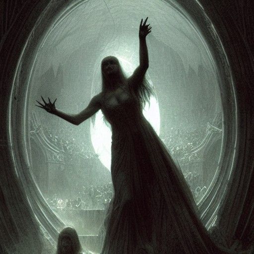 Terrifying Changeling in Horror Art Style