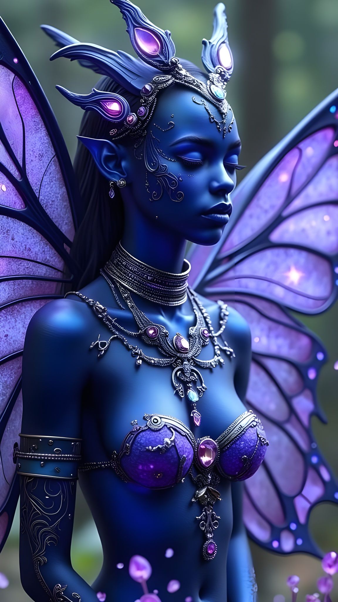 Ethereal Goddess in a Dreamy, Vibrant Realm