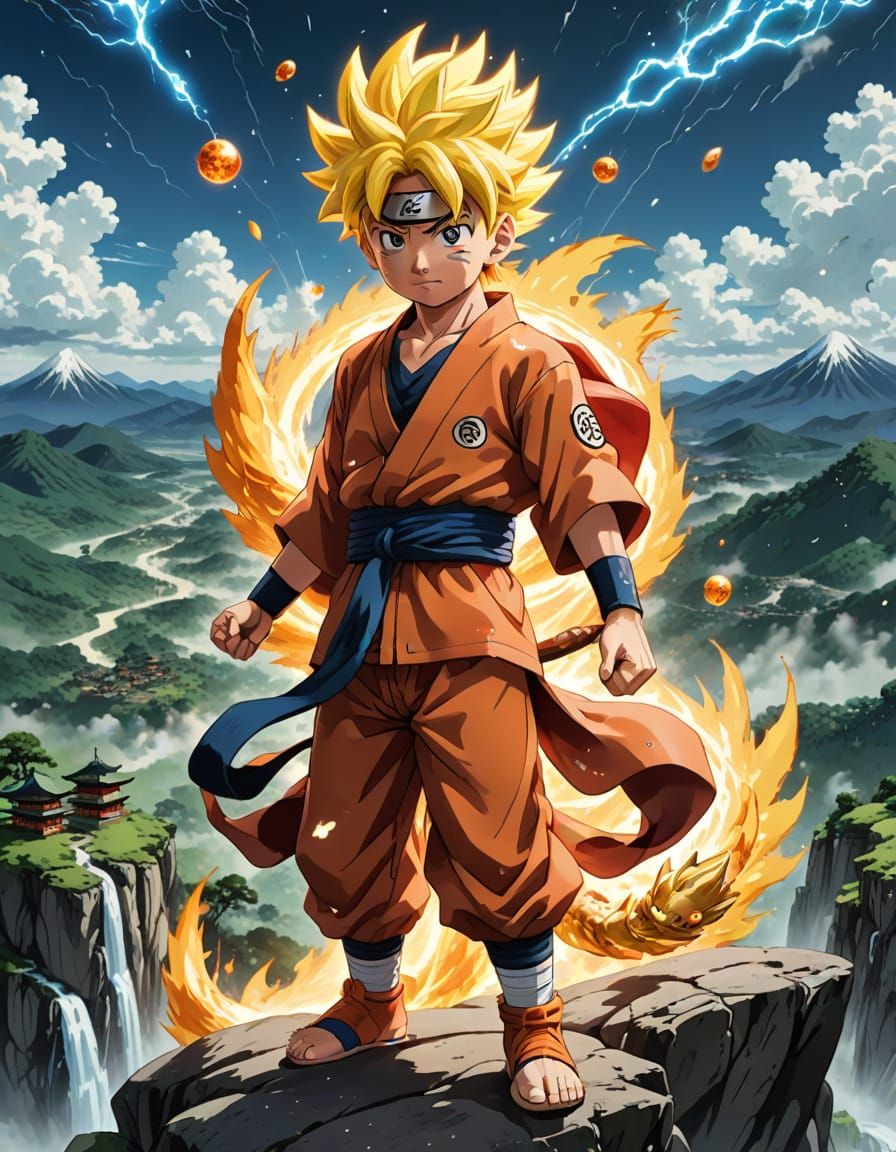 Dragon Ball Naruto Fusion in Heaven's Light