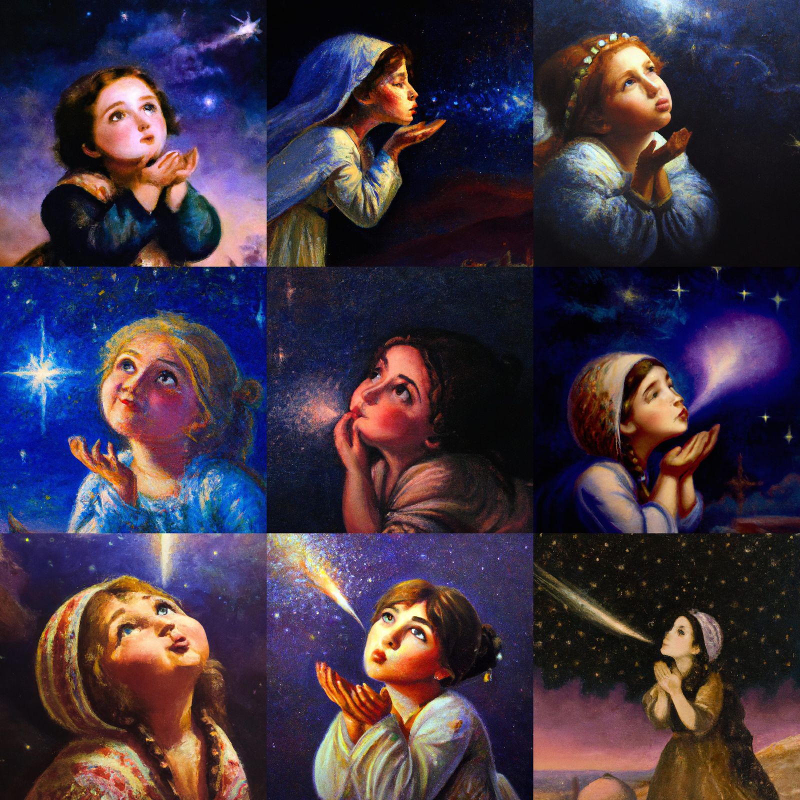 Iraqi Girl's Kiss: Folkloric Realism Painting