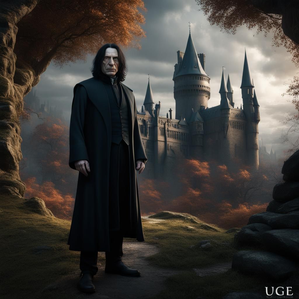 Detailed Matte Painting of Severus Snape