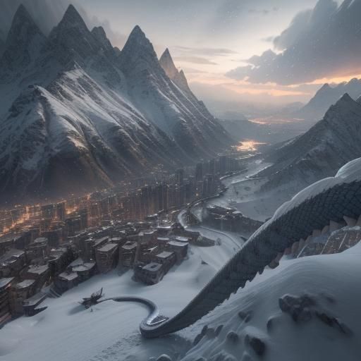 Serpent's Assault: Cinematic Mountain City Attack