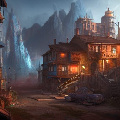 Fantastical Matte Painting in Deep Color