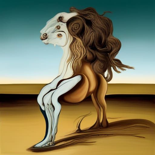 Surreal Centaur in Salvador Dali Style