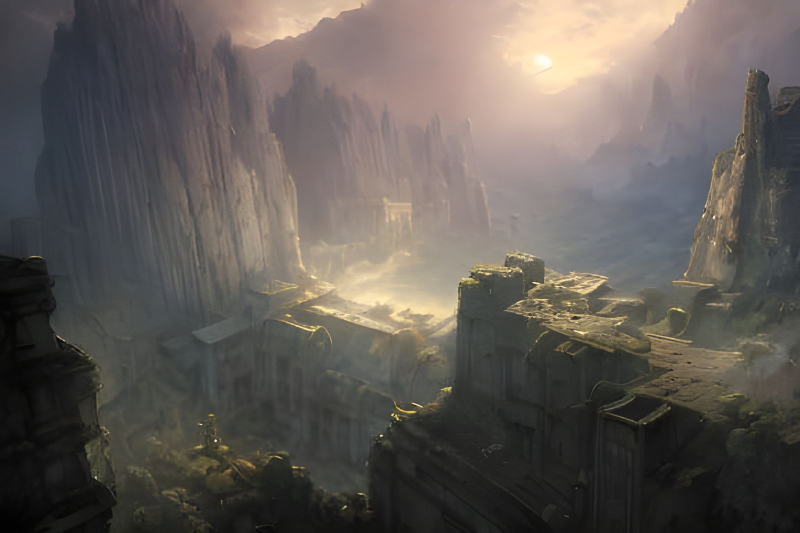 Abstract Blended Background for AI Image Generation