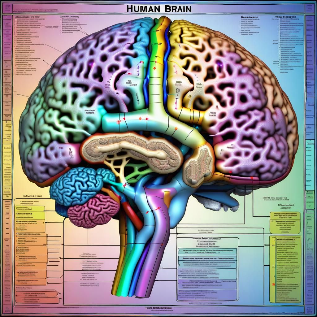 Rainbow Colored Map of the Human Brain