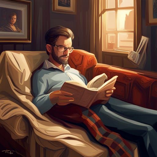 Cozy Reading Scene with Dynamic Lighting