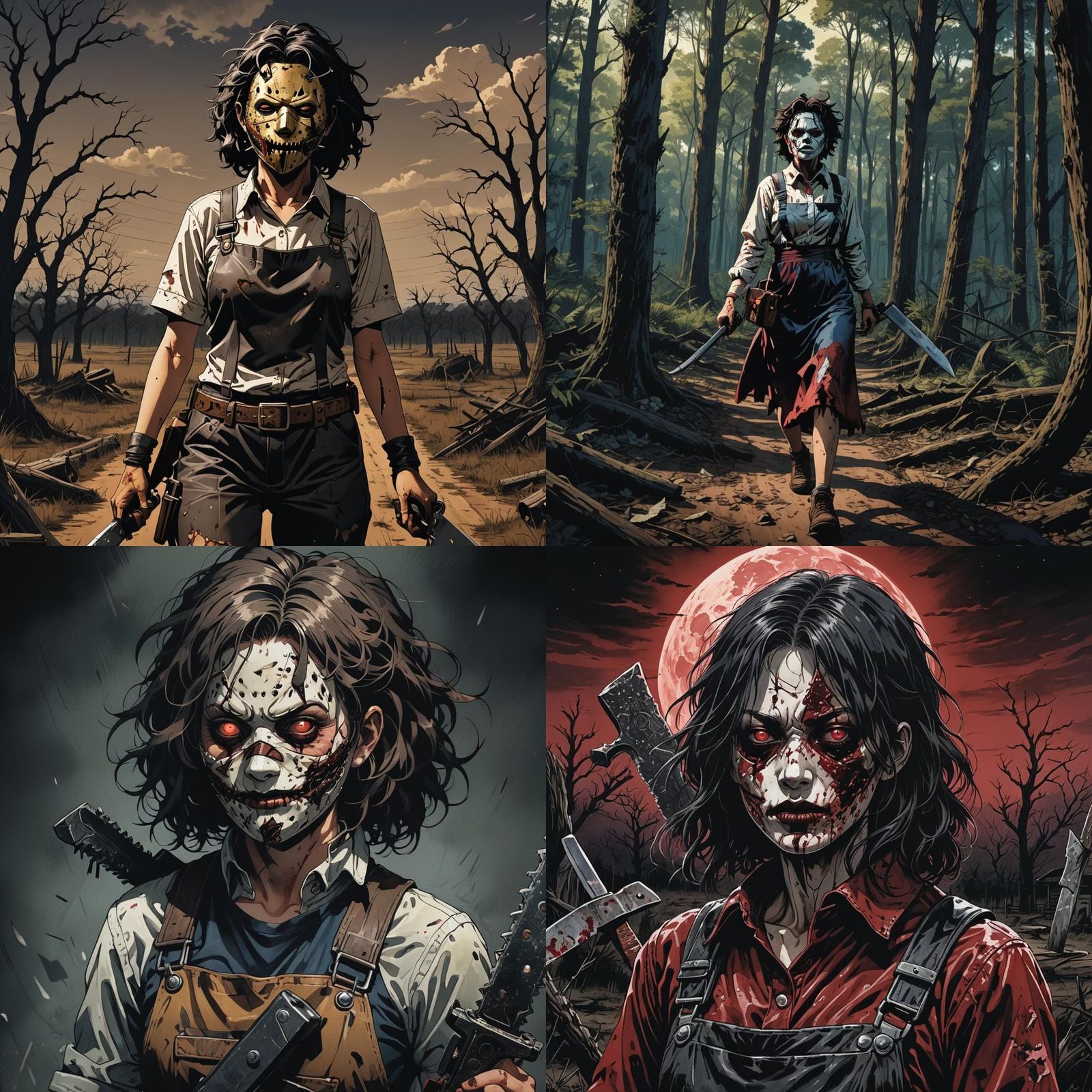 Anime Girl in Cel-Shaded Style, Manga Scan