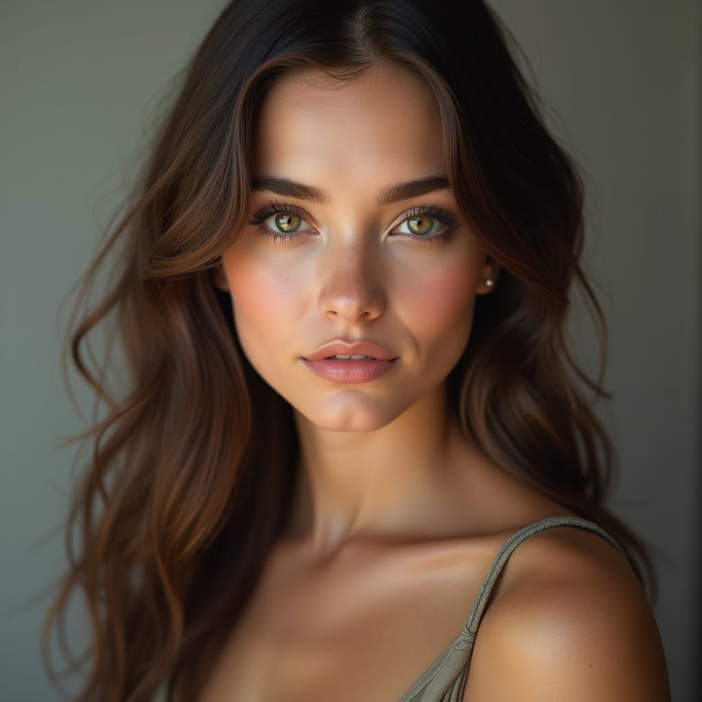 Portrait of a Serene Beauty in Soft Focus