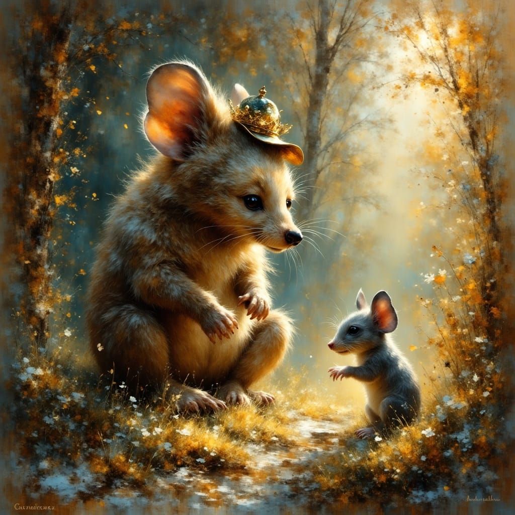 A Shy Mouse in Ethereal Lighting