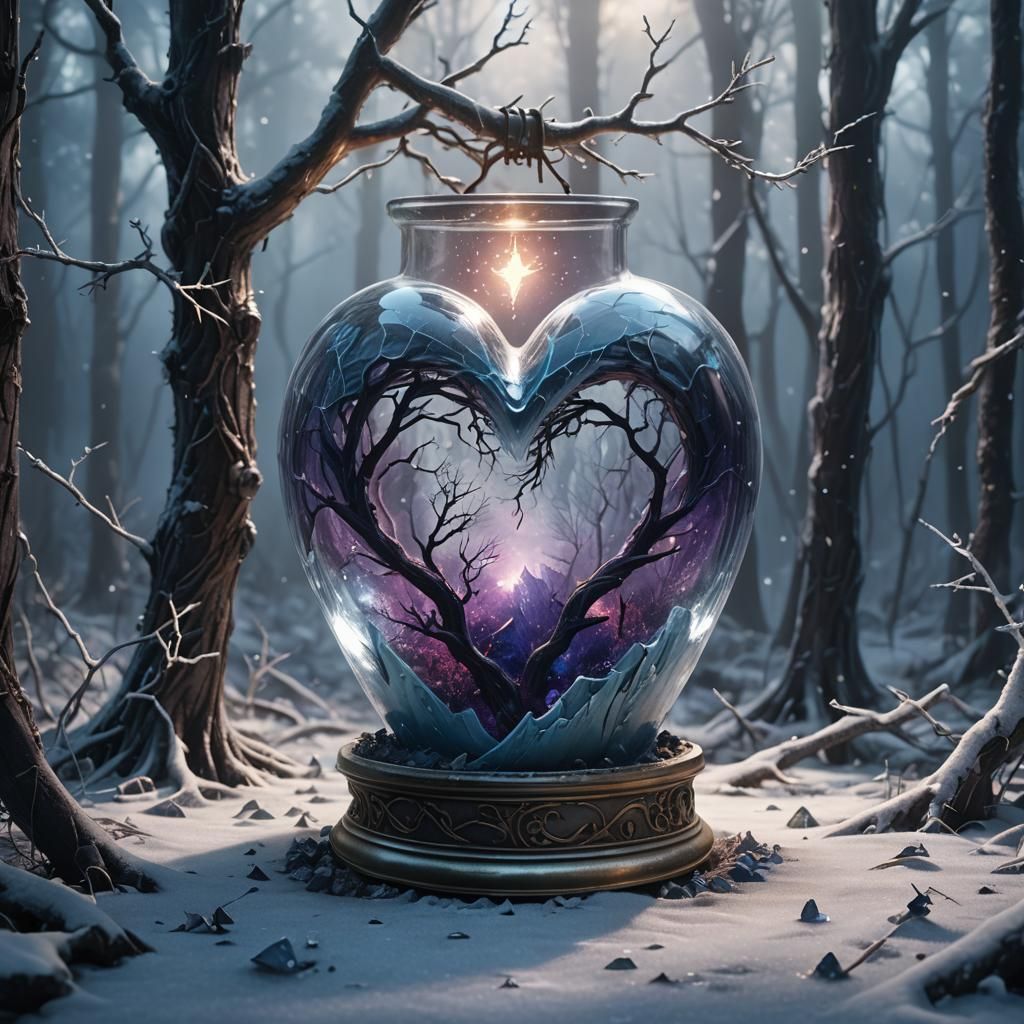 Shattered Heart in Glass: Fantasy Concept Art