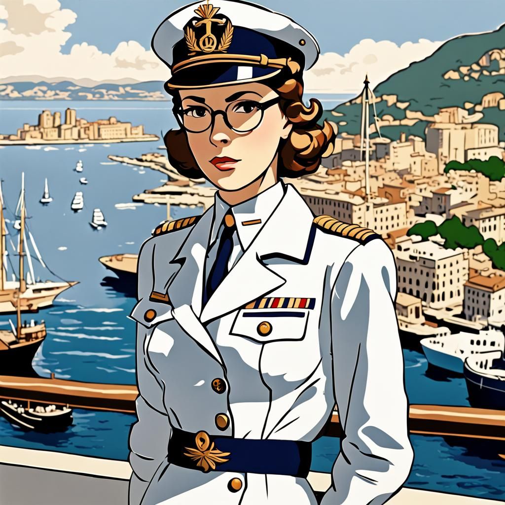 1930s Anime-Style Naval Captain in Genoa