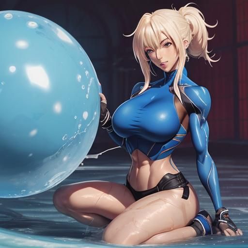 Anime Style Sigma Female Licking Wet Ball