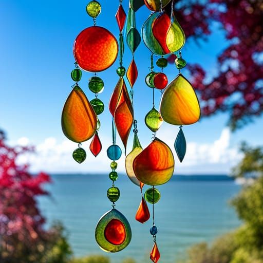 Colorful Suncatchers Reflecting Sunlight