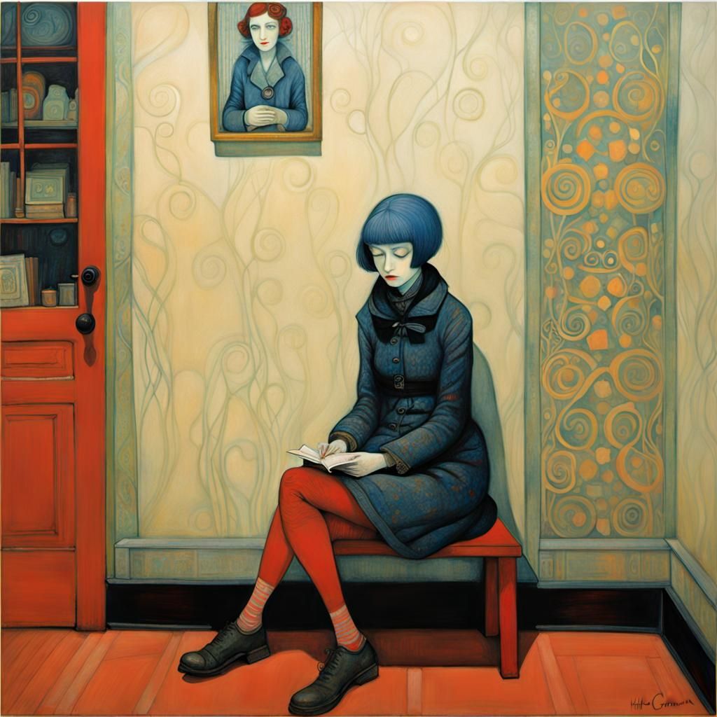 Evocative Portrait of a Figure Waiting