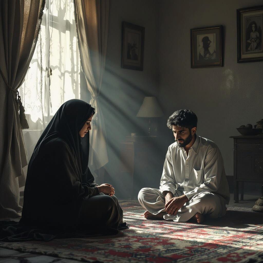 Quiet Despair in a Detailed Iranian Interior