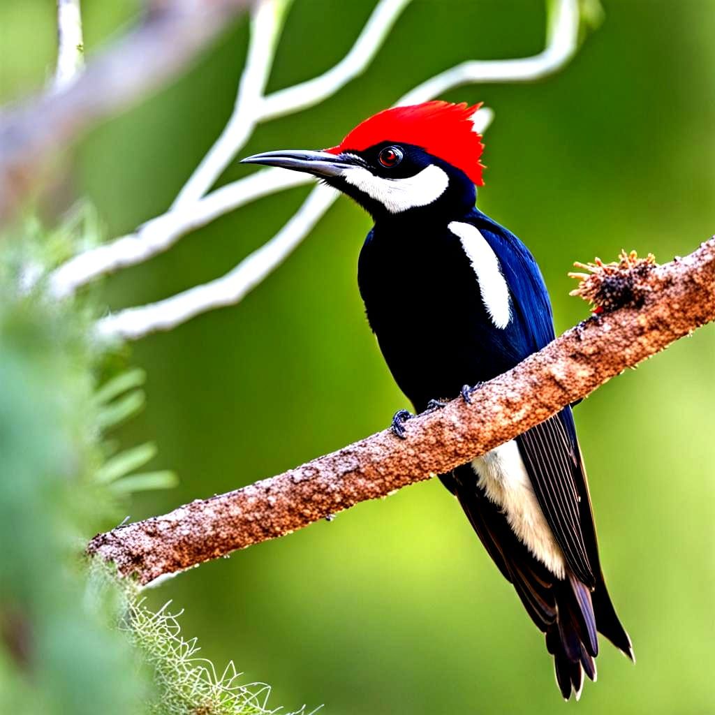 Detailed Portrait of an Acorn Woodpecker