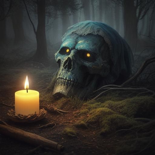 Wizard Casting Spell: Colored Pen Sketch