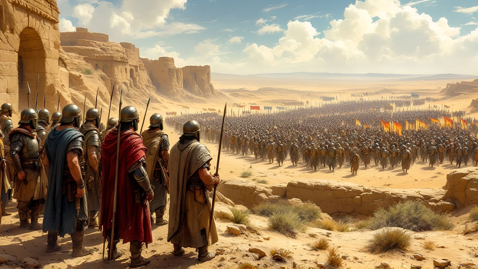 Ancient Warriors Stand Confronted by Philistine Army in Epic...