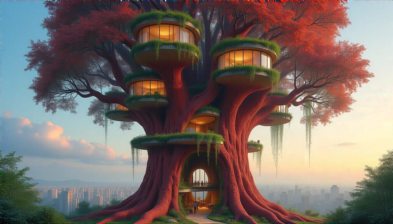 Living Tree Apartment Building: Nature Fused with Habitat