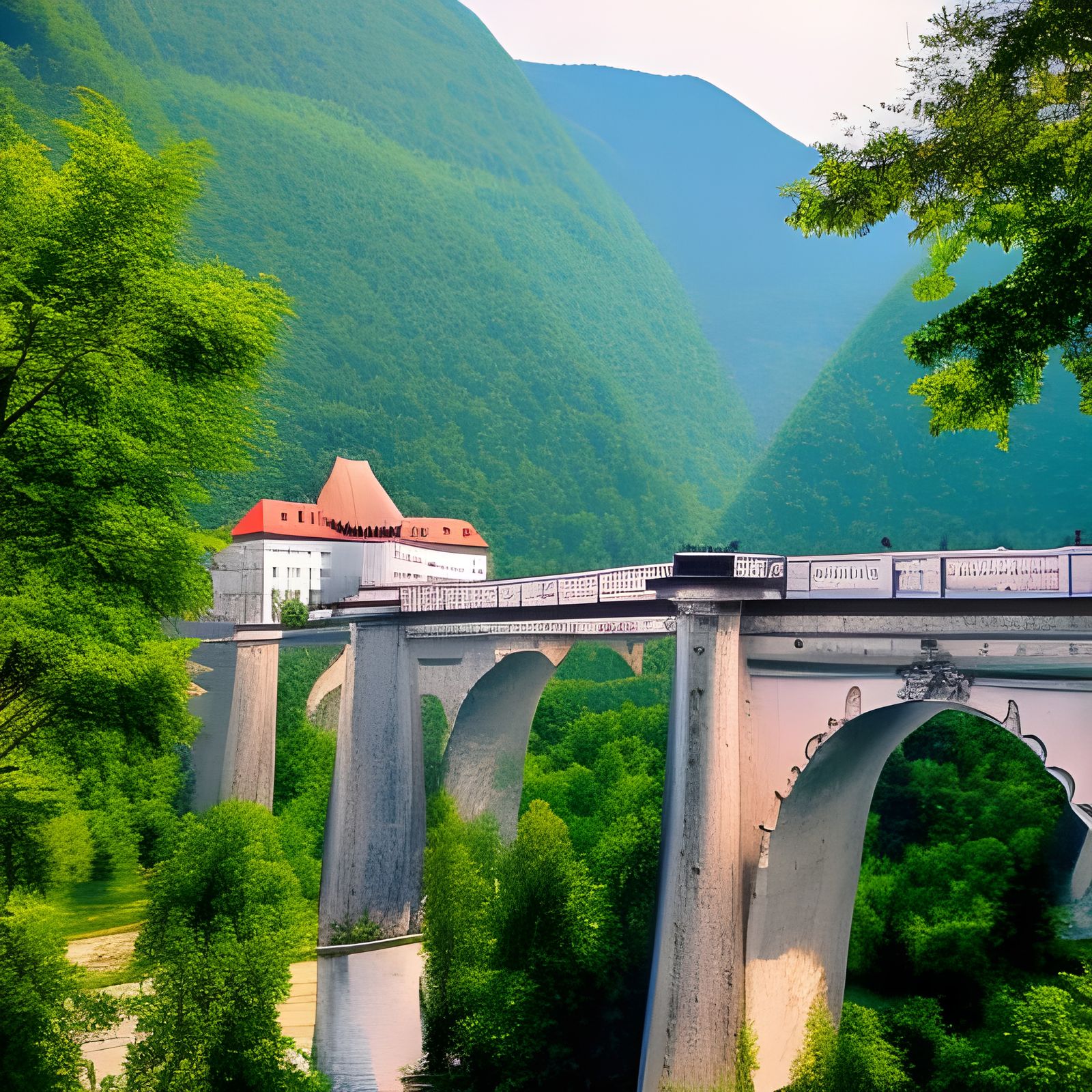 Iron Gates Gorge on the Danube River, Romania