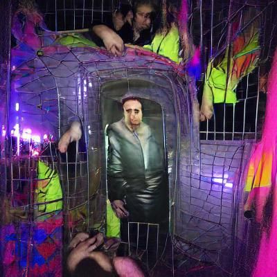 Nicolas Cage Rave Cage: A Surreal Scene