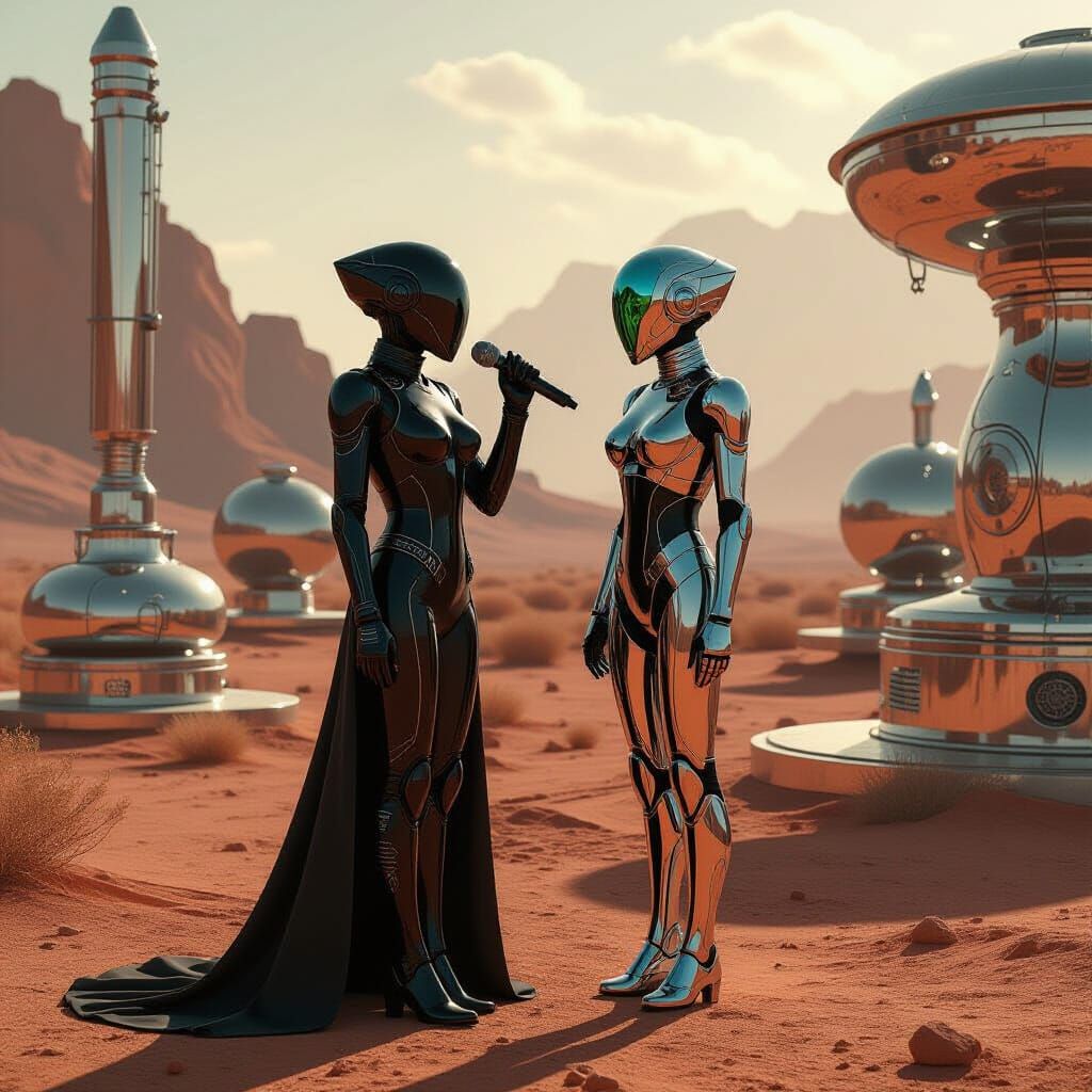 Cybernetic Singer on Mars: Cyberpunk Farmstand