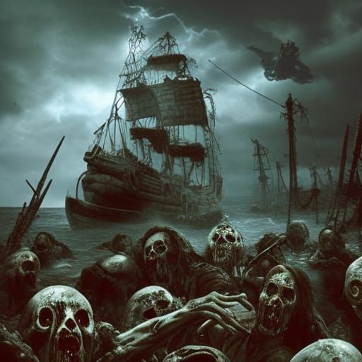 Epic Zombie Pirates: Digital Matte Painting